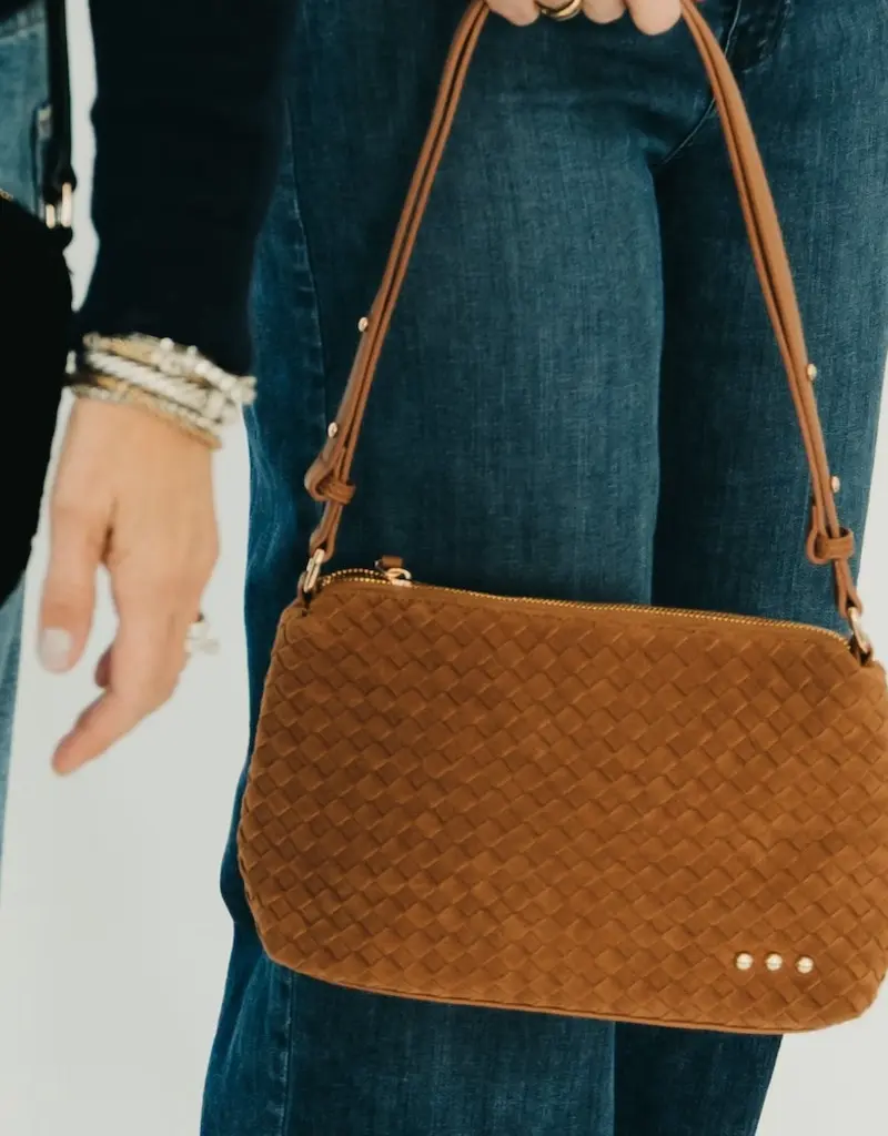 509 Broadway Suede Harper Hobo Shoulder Bag