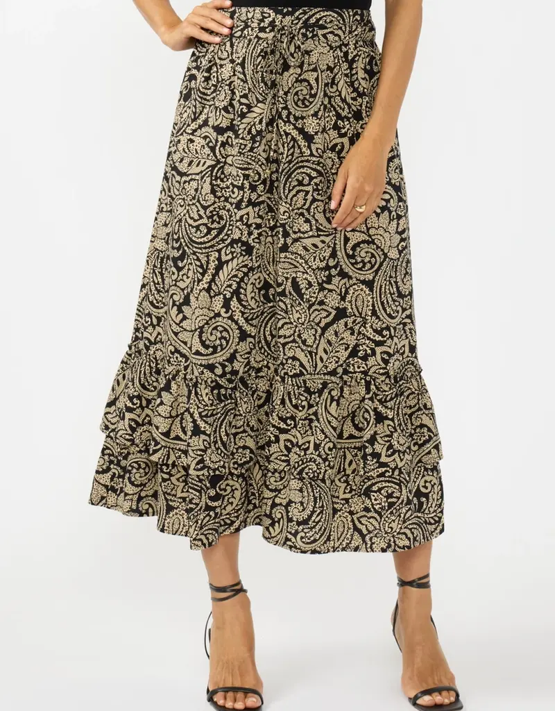 509 Broadway Ruffle Maxi Skirt