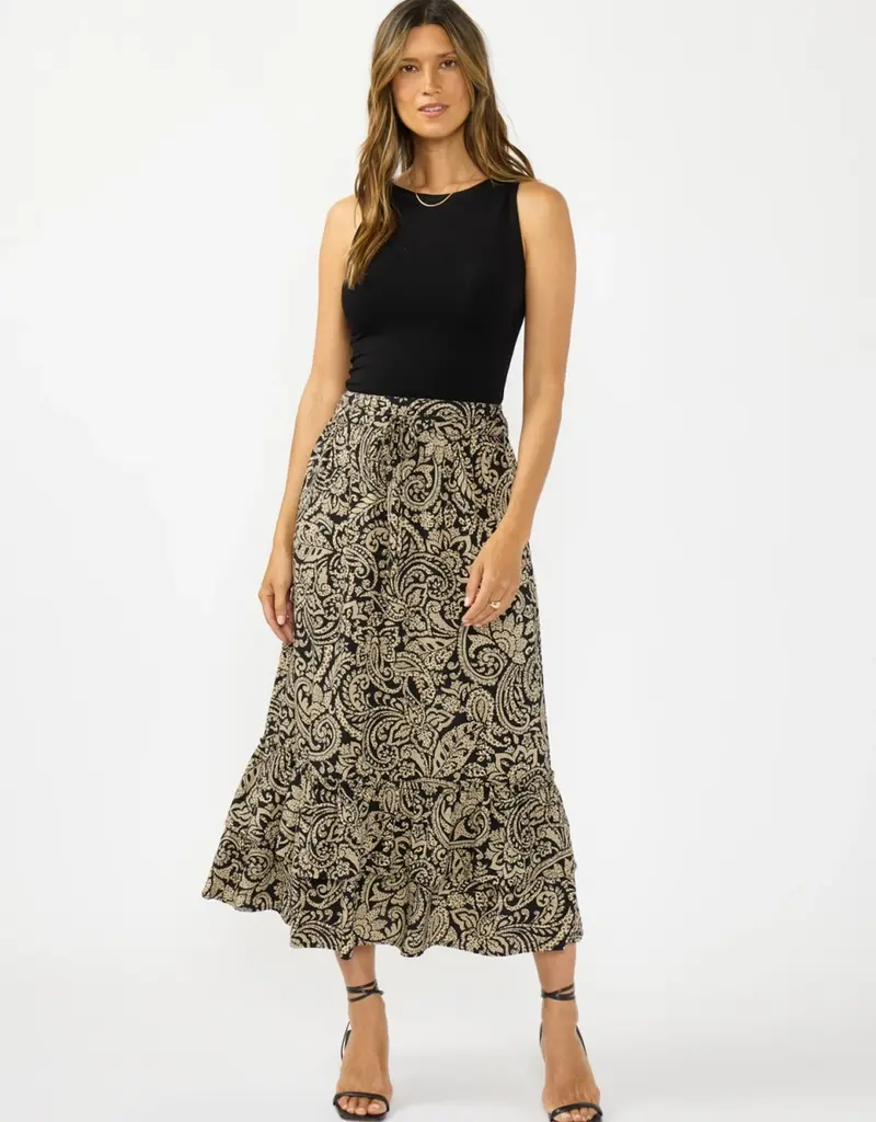 509 Broadway Ruffle Maxi Skirt