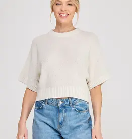509 Broadway Short Sleeve Sweater Top