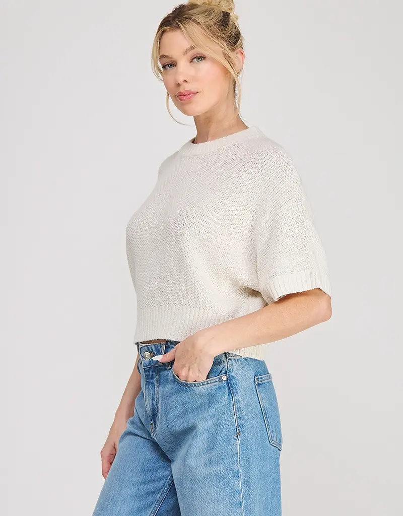 509 Broadway Short Sleeve Sweater Top