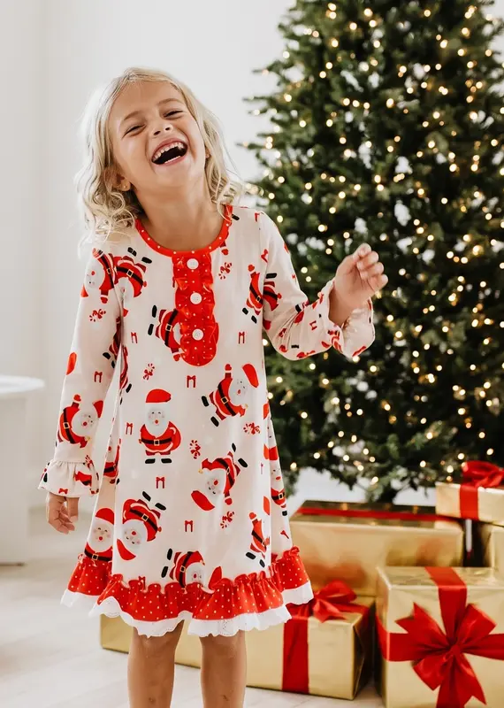509 Broadway Girls Santa Lounge Gown
