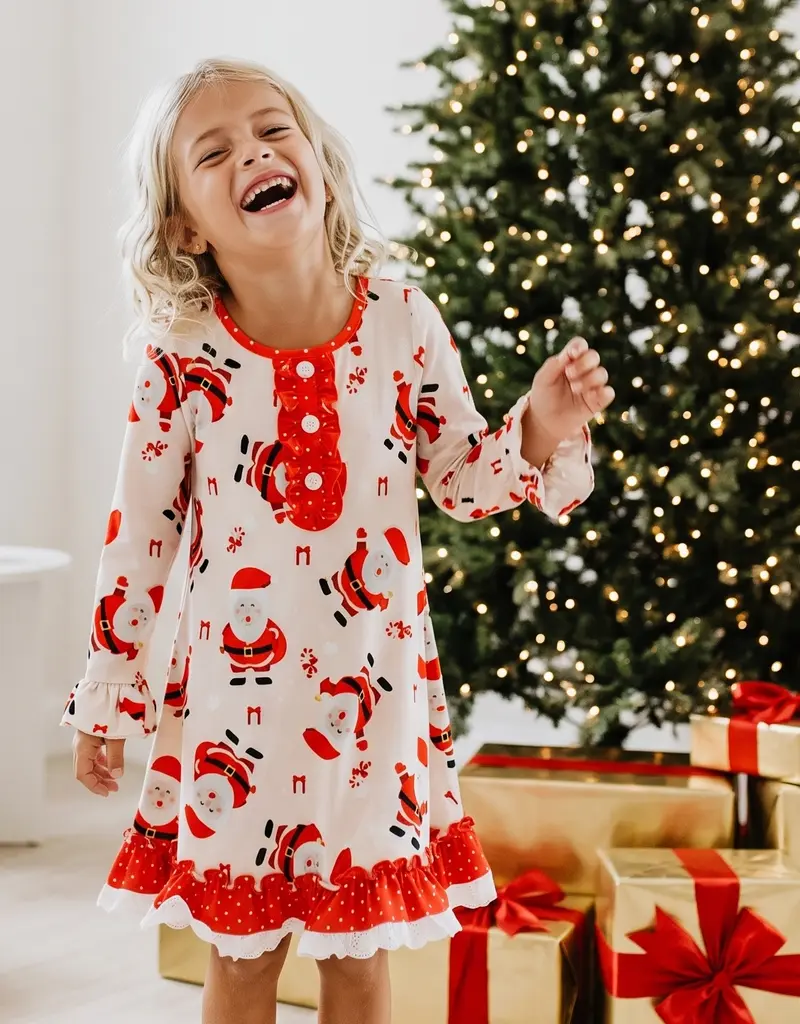 509 Broadway Girls Santa Lounge Gown