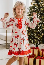 509 Broadway Girls Santa Lounge Gown