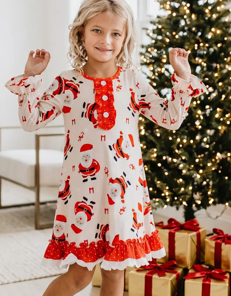 509 Broadway Girls Santa Lounge Gown