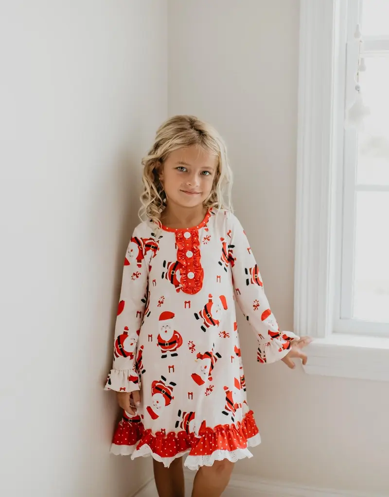 509 Broadway Girls Santa Lounge Gown