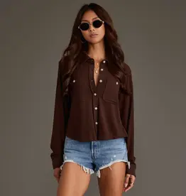 509 Broadway Cropped Soft Button Up