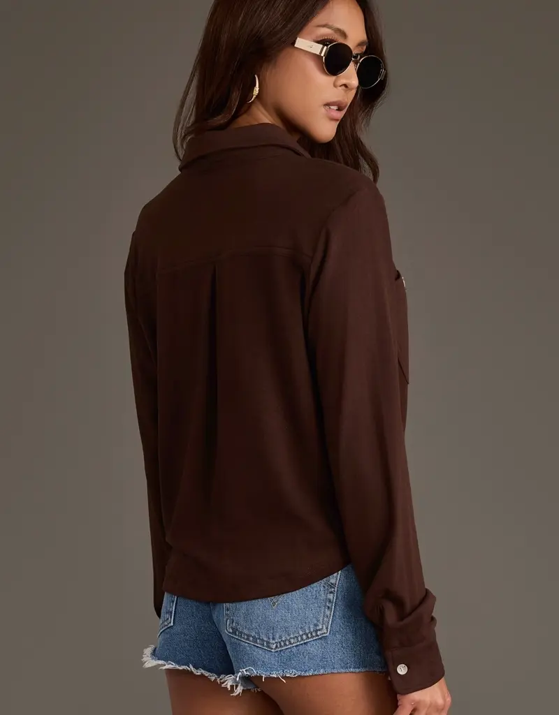 509 Broadway Cropped Soft Button Up