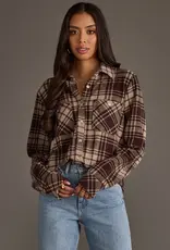 509 Broadway Basic Plaid Button Top