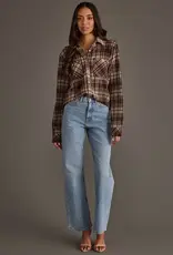 509 Broadway Basic Plaid Button Top