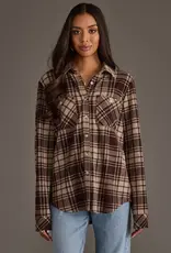 509 Broadway Basic Plaid Button Top