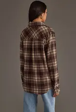 509 Broadway Basic Plaid Button Top