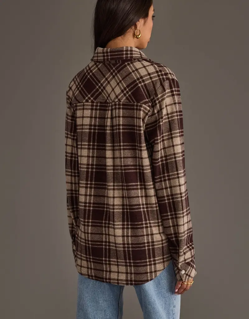 509 Broadway Basic Plaid Button Top