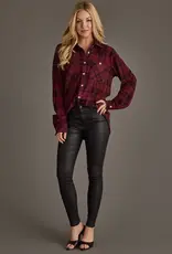 509 Broadway Basic Plaid Button Top