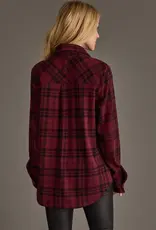 509 Broadway Basic Plaid Button Top