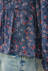 509 Broadway Flowy Floral Peplum Blouse