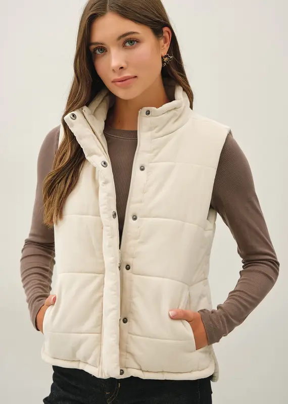 509 Broadway Corduroy Puffer Vest