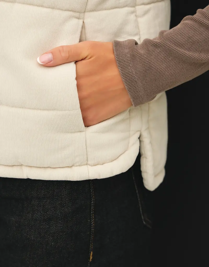 509 Broadway Corduroy Puffer Vest