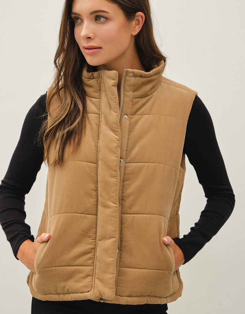 509 Broadway Corduroy Puffer Vest