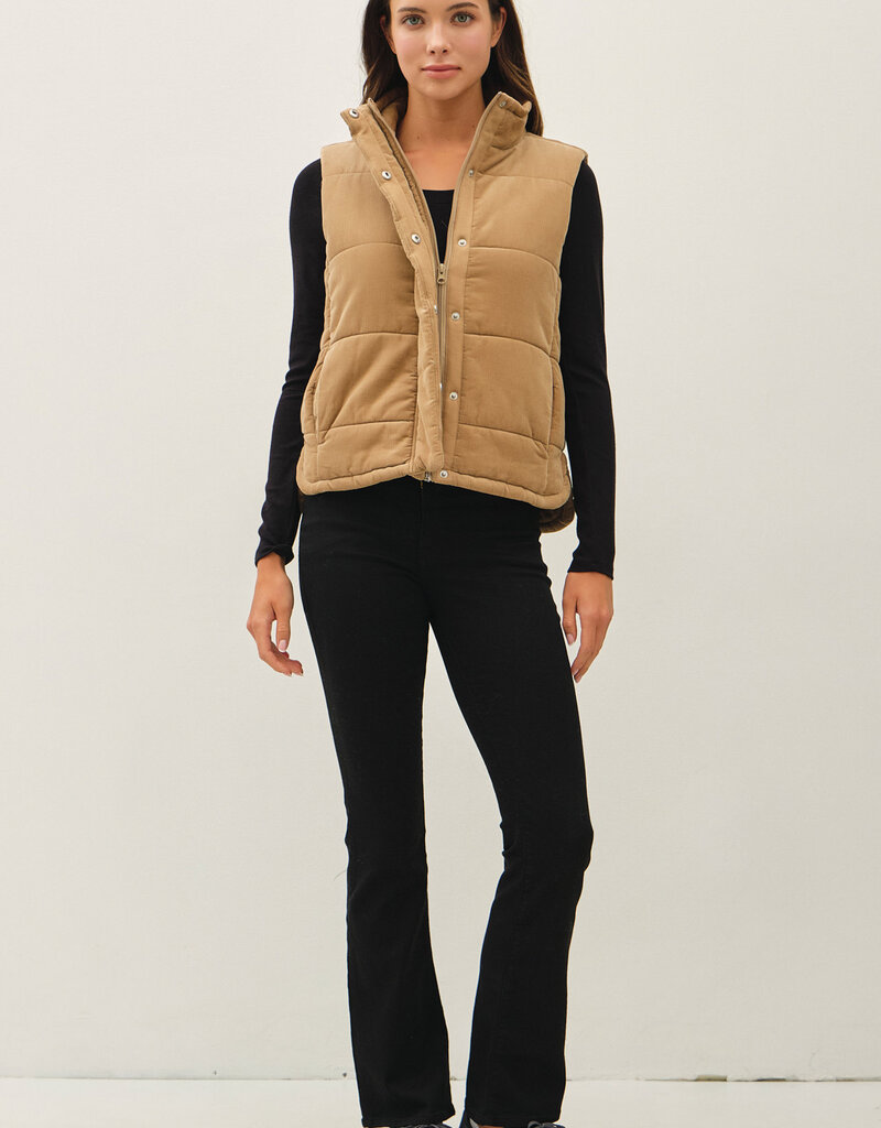 509 Broadway Corduroy Puffer Vest