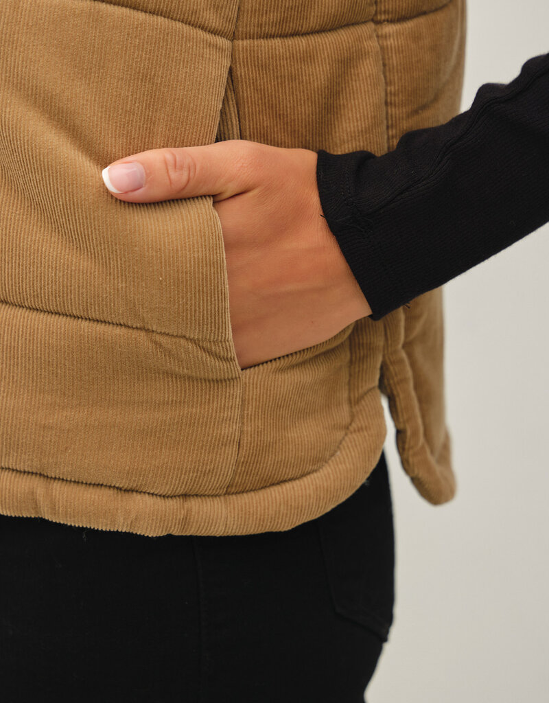 509 Broadway Corduroy Puffer Vest