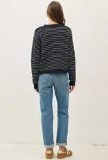 509 Broadway Slim Striped Chunky Sweater