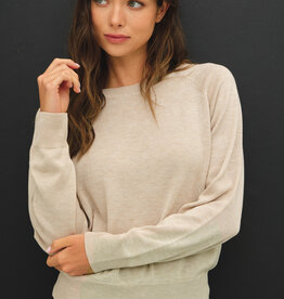 509 Broadway Easy Raglan Loose Fit Sweater Top