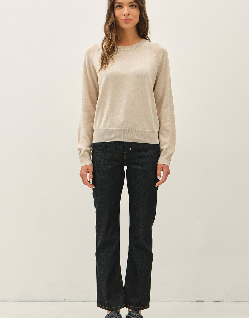 509 Broadway Easy Raglan Loose Fit Sweater Top