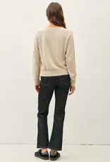 509 Broadway Easy Raglan Loose Fit Sweater Top