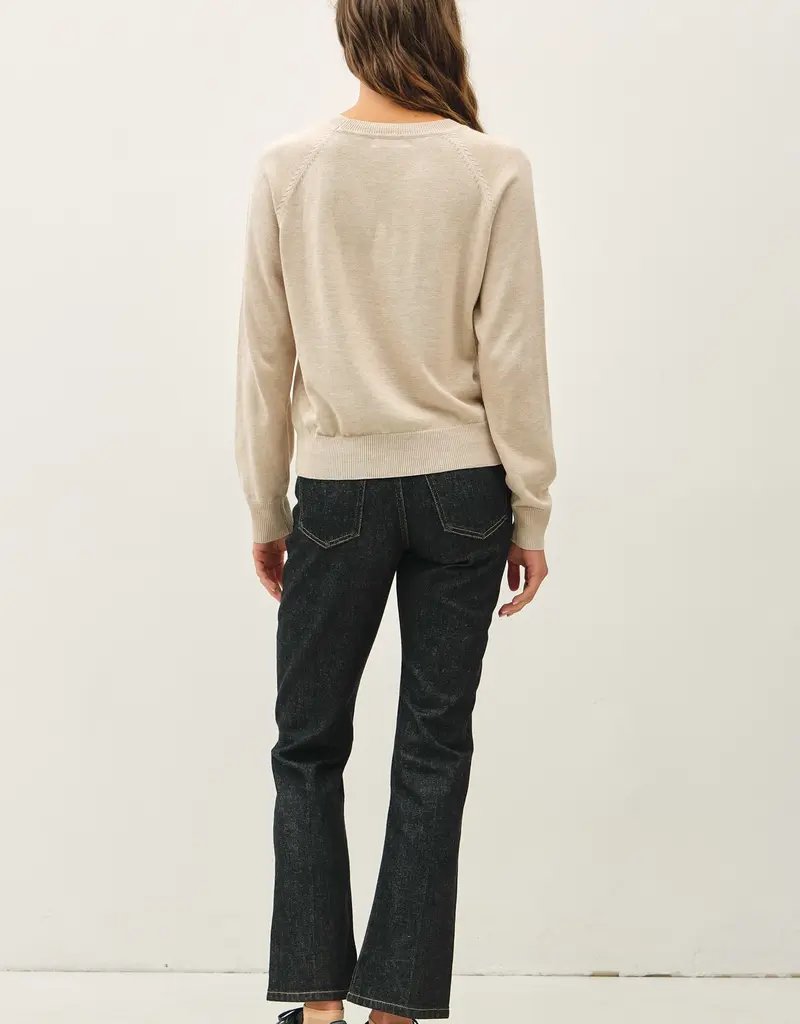 509 Broadway Easy Raglan Loose Fit Sweater Top