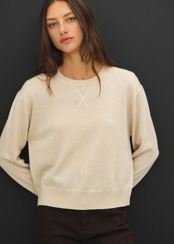 509 Broadway Crewneck Crop Sweater