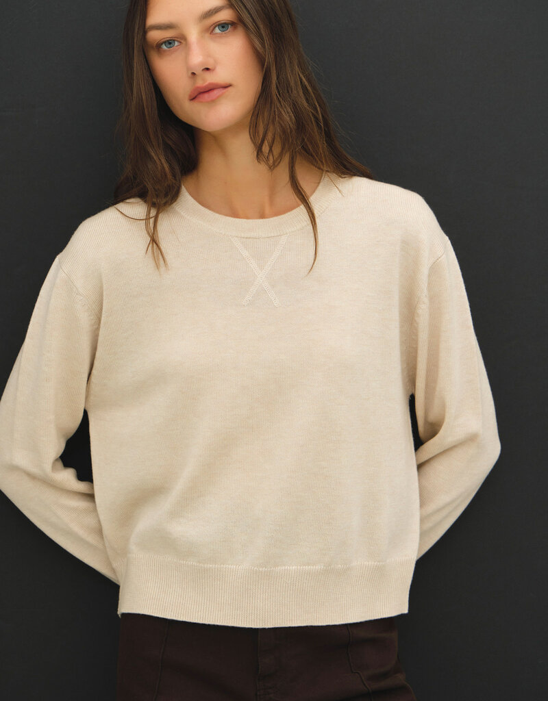 509 Broadway Crewneck Crop Sweater