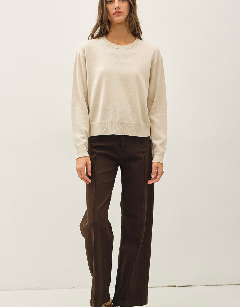 509 Broadway Crewneck Crop Sweater
