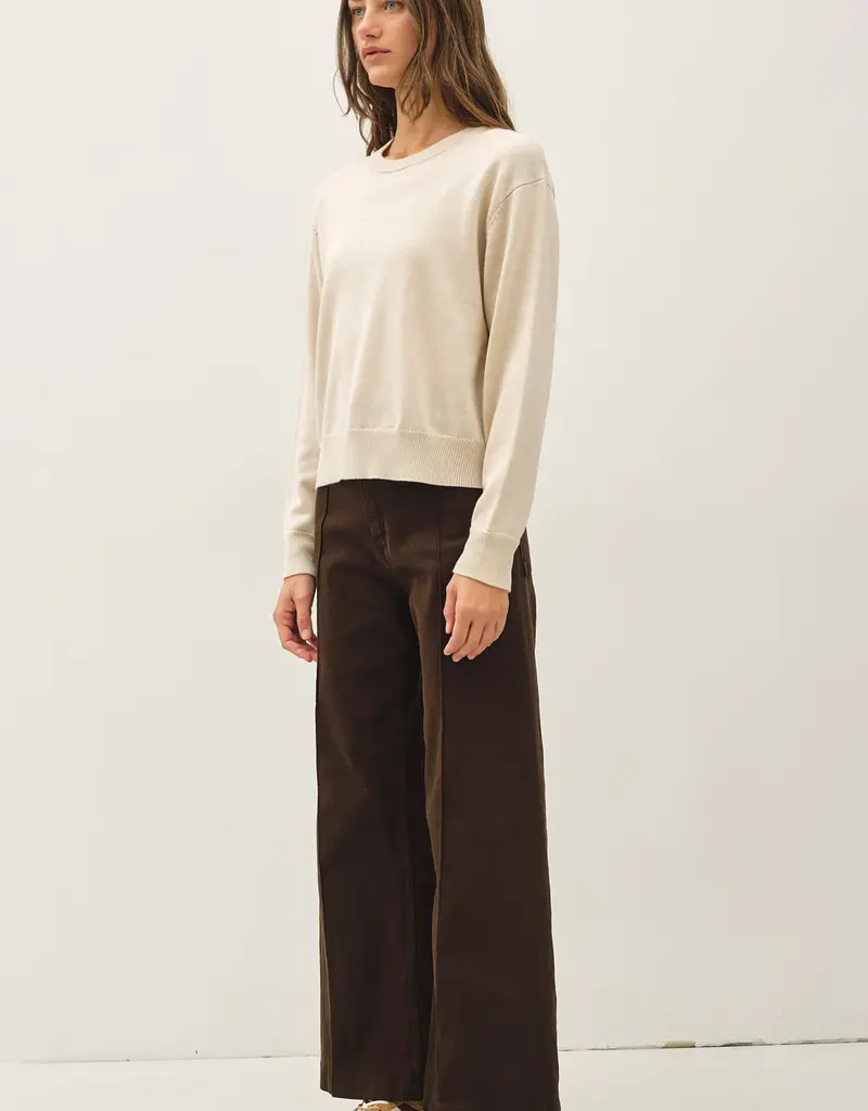 509 Broadway Crewneck Crop Sweater