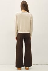 509 Broadway Crewneck Crop Sweater