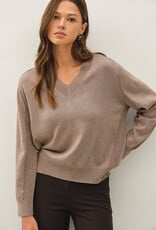 509 Broadway Deep V Lightweight Sweater