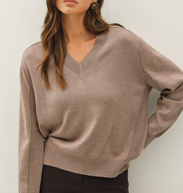509 Broadway Deep V Lightweight Sweater