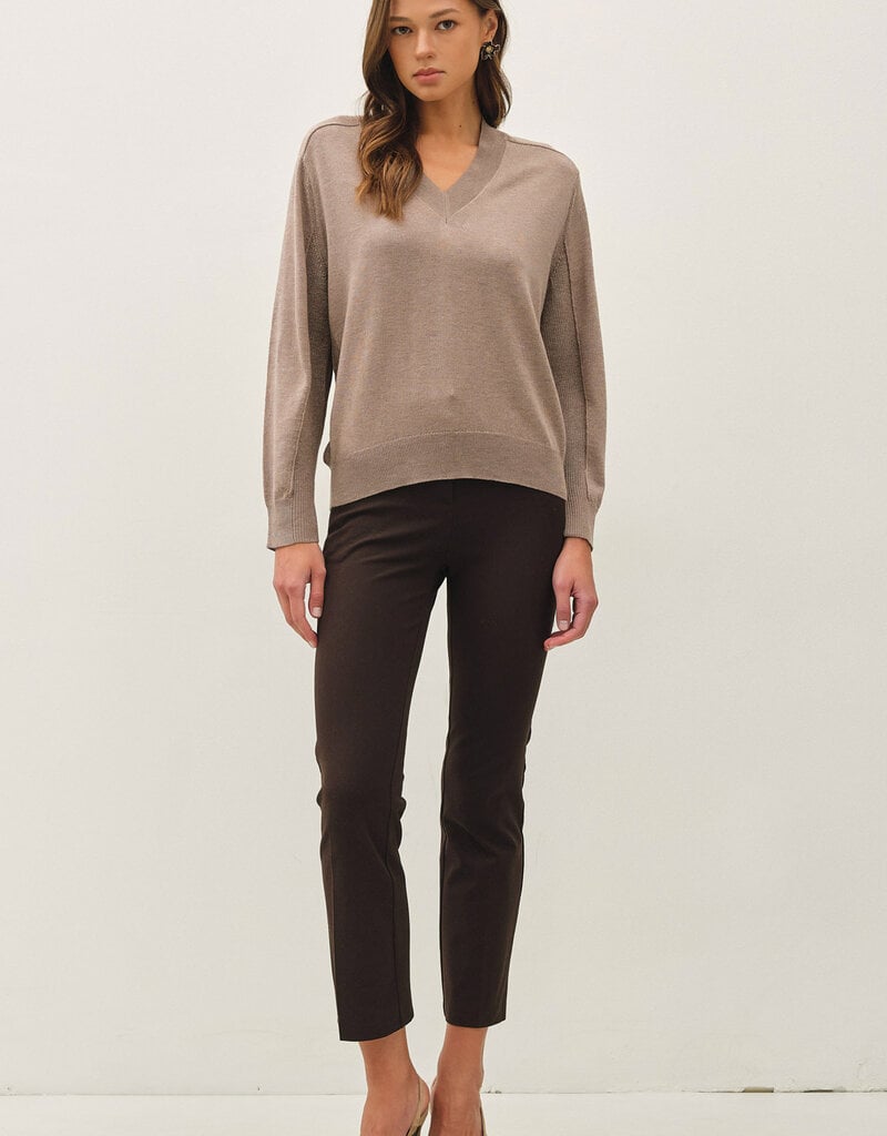 509 Broadway Deep V Lightweight Sweater