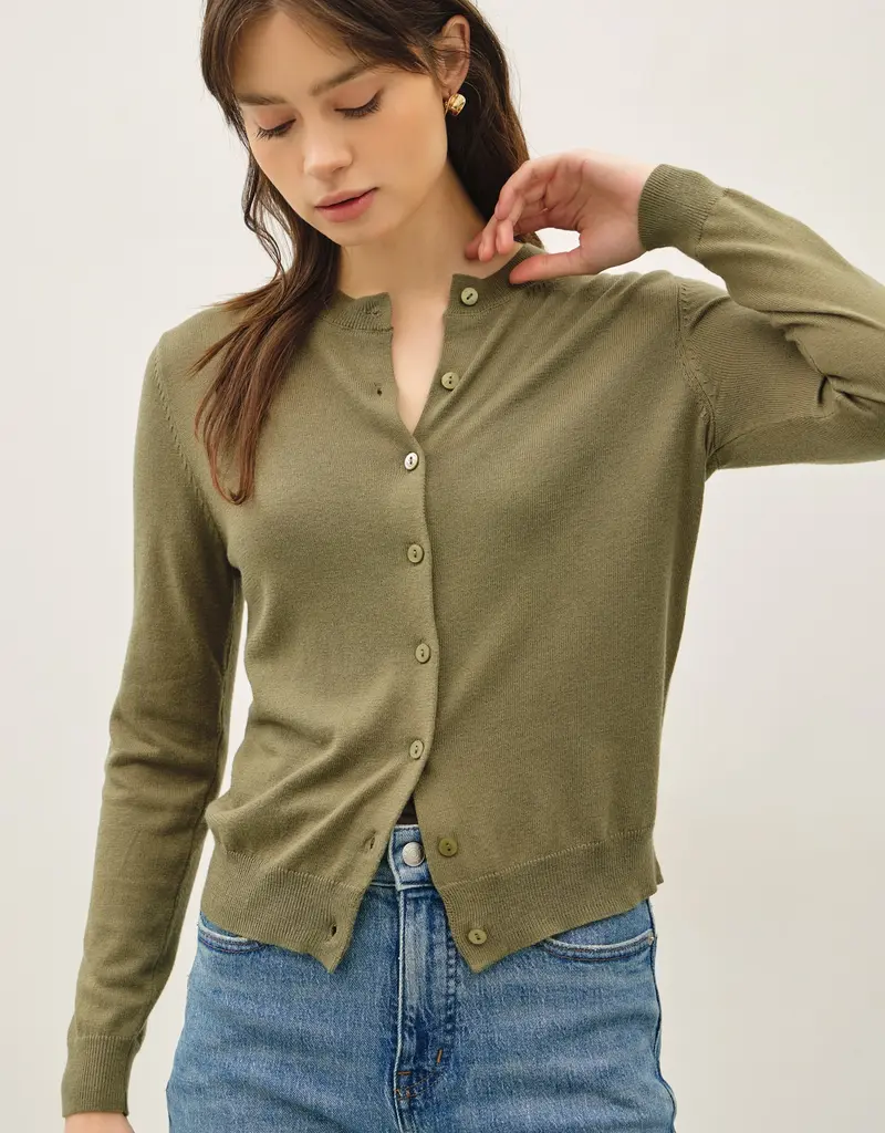509 Broadway Classic Cut Button Down Cardigan