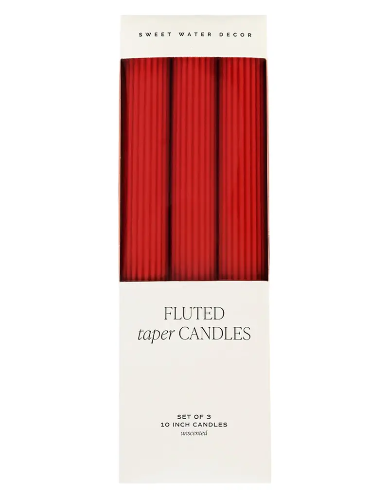 Sweet Water Decor Red Taper Candles Set
