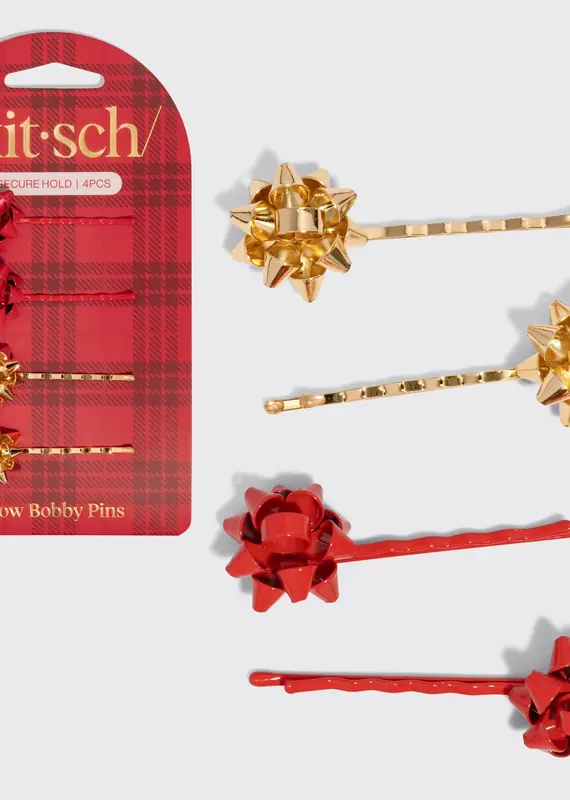 Kitsch Gift Bow Bobby Pins Set