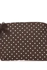 Case Mate Espresso Polka Dot Bow Crinkle Makeup & Toiletry Bag