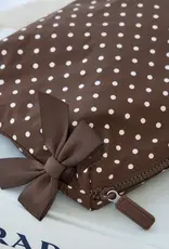 Case Mate Espresso Polka Dot Bow Crinkle Makeup & Toiletry Bag