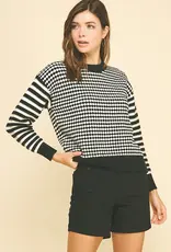 509 Broadway Contrast Knit Sweater