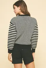 509 Broadway Contrast Knit Sweater