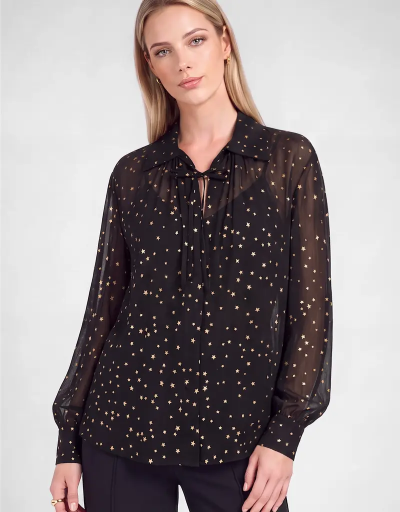 509 Broadway Star Pattern Blouse