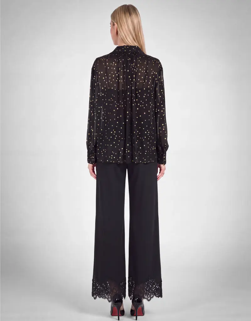 509 Broadway Star Pattern Blouse
