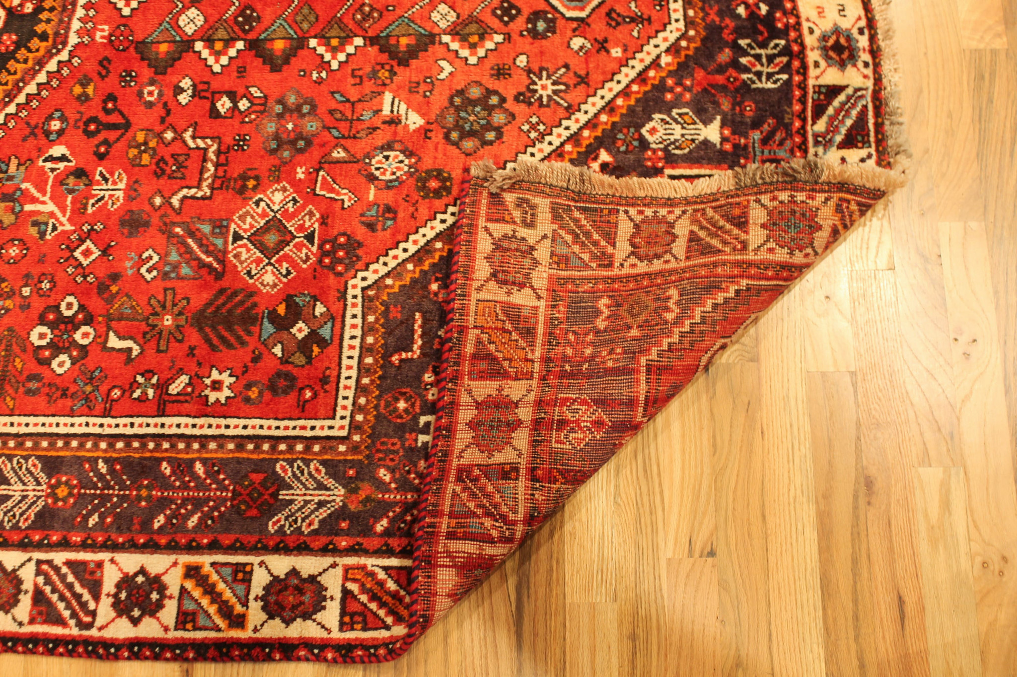 Fine Hand Knotted Shiraz Tribal Rug 5'7 X 8'7 Carpet Shabahang Rug