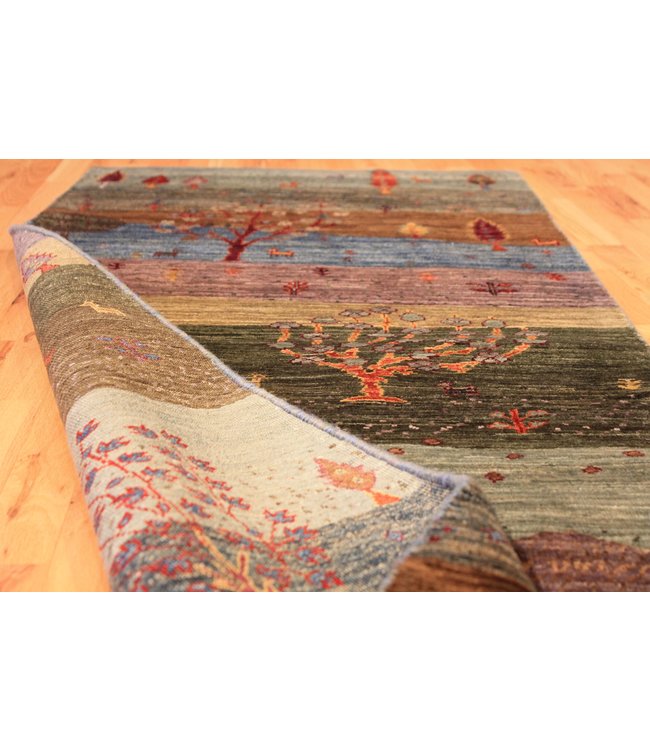 Gabeh Rug 2'6 X 8' Fine Hand Knotted Runner Tree Of Life Desgin