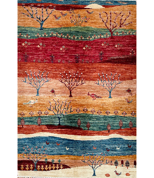 Shabahang Rugs Waukesha Fine Hand Knotted Wool Khorjin Rug 3'3 X 4'9 -  Shabahang Rug Gallery, Persian and Oriental Carpets